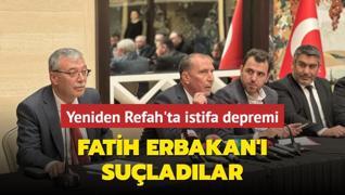 Yeniden Refah'ta istifa depremi... Fatih Erbakan' suladlar