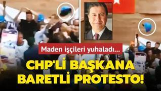 CHP'li bakana baretli protesto!