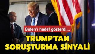 Biden' hedef gsterdi... Trump'tan soruturma sinyali