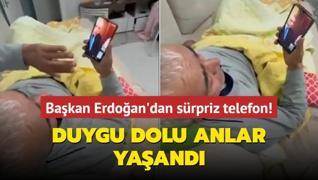 Duygu dolu anlar yaand... Bakan Erdoan'dan srpriz telefon grmesi!