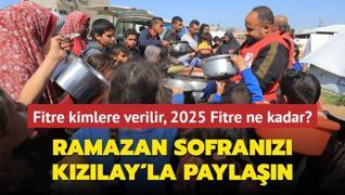 Fitre kimlere verilir, 2025 Fitre ne kadar? Ramazan sofranz Kzlay'la paylan