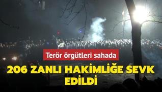 stanbul'da gzaltna alnan 206 zanl hakimlie sevk edildi