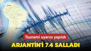 Arjantin'i 7.4 sallad! Tsunami uyars yapld