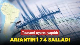 Arjantin'i 7.4 sallad! Tsunami uyars yapld