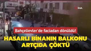 Hasarl binann balkonu byle kt! Faciadan dnld