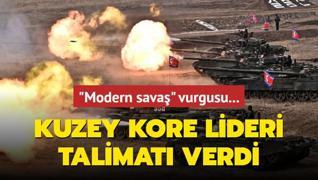 Talimat verdi... Kim'den modern sava vurgusu