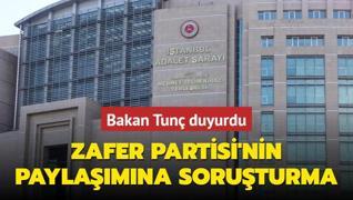 Zafer Partisi'nin paylamna soruturma