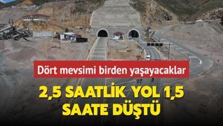 2,5 saatlik yol 1,5 saate dt! ki ucunda drt mevsim birden yaanyor