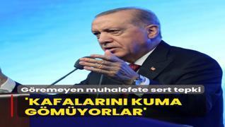 Bakan Erdoan'dan yatrmlar gremeyen muhalefete sert tepki: Kafalarn kuma gmyorlar
