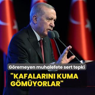 Bakan Erdoan'dan yatrmlar gremeyen muhalefete sert tepki: Kafalarn kuma gmyorlar