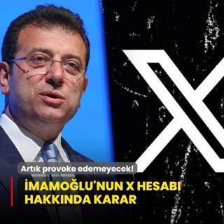 Artk provoke edemeyecek! mamolu'nun X hesab hakknda karar