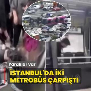 stanbul'da iki metrobs arpt! Yarallar var
