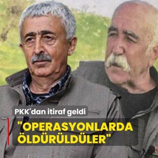 2 st dzey isim iin PKK'dan itiraf geldi: TSK operasyonlarnda ldrldler