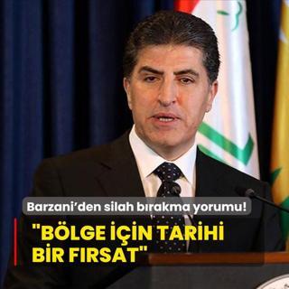 Barzani'den silah brakma yorumu: Blge iin tarihi frsat!