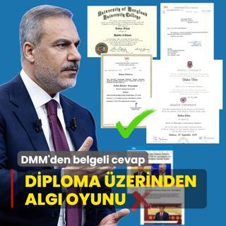Bakan Fidan'n diplomas zerinden alg oyunu! DMM'den belgeli cevap