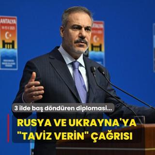 3 ilde ba dndren diplomasi... Bakan Fidan'dan Rusya ve Ukrayna'ya taviz verin ars: Bunun netice vereceini umuyoruz