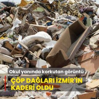 p dalar zmir'in kaderi oldu... Okul yannda korkutan grnt