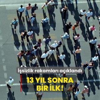 sizlik rakamlar akland! 13 yl sonra bir ilk