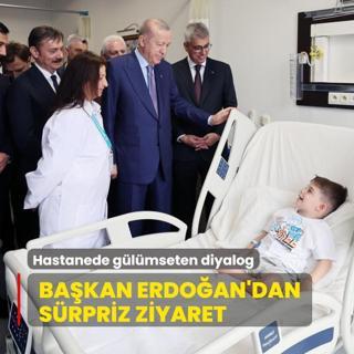 Bakan Erdoan'dan anlaml ziyaret! Minik Eymen'e doum gn srprizi
