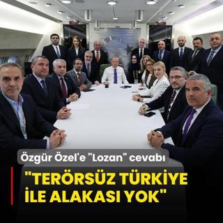 Bakan Erdoan'dan zgr zel'e  Lozan  cevab: Bunun Terrsz Trkiye ile yakndan uzaktan alakas yok