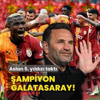 ampiyon Galatasaray! Aslan 5. yldz takt...