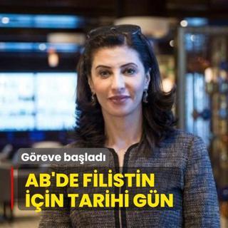 AB'de Filistin iin tarihi gn! Greve balad
