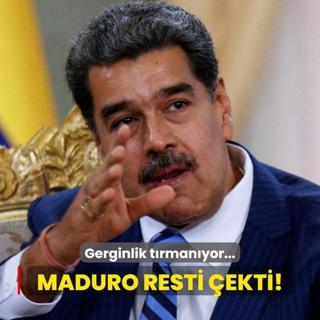Gerginlik trmanyor... Maduro resti ekti!