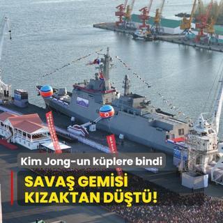 Trende sava gemisi kzaktan dt! Kim Jong-un kplere bindi