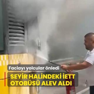 ETT otobsnde yangn! Faciay yolcular nledi