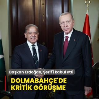 Dolmabahe'de kritik grme! Bakan Erdoan, Pakistan Babakan erif'i kabul etti