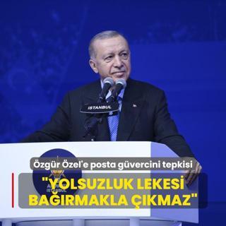 zgr zel'e posta gvercini tepkisi... Bakan Erdoan: Yolsuzluk lekesi barmakla kmaz