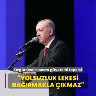 zgr zel'e posta gvercini tepkisi... Bakan Erdoan: Yolsuzluk lekesi barmakla kmaz