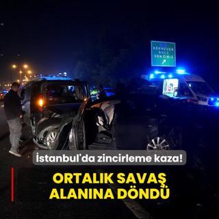 stanbul'da zincirleme kaza! Ortalk sava alanna dnd