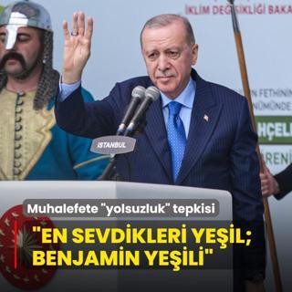 Bakan Erdoan'dan muhalefete yolsuzluk tepkisi: En sevdikleri yeil; Benjamin Franklin yeili