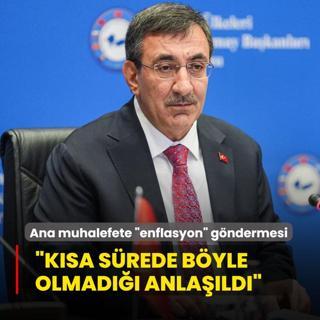 Ana muhalefete enflasyon gndermesi! Cumhurbakan Yardmcs Ylmaz: Ksa srede byle olmad anlald