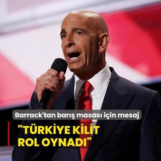 Barrack'tan bar grmelerine ilikin aklama: Trkiye kilit rol oynad