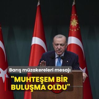 Bakan Erdoan'dan bar mzakereleri mesaj: stanbul'da muhteem bir buluma oldu