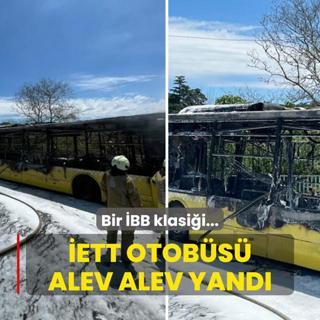 Bir BB klasii... Saryer'de ETT otobs alev alev yand