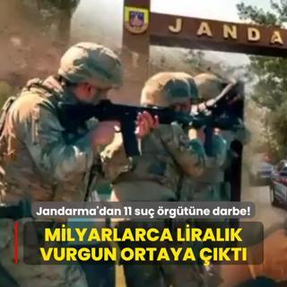 Jandarma'dan 11 su rgtne darbe: 90 pheli yakaland