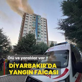 Diyarbakr'da 13 katl binada yangn! l ve yarallar var
