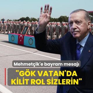 Bakan Erdoan'dan Mehmetik'e bayram mesaj: Gk Vatan'da kilit rol stleniyorsunuz