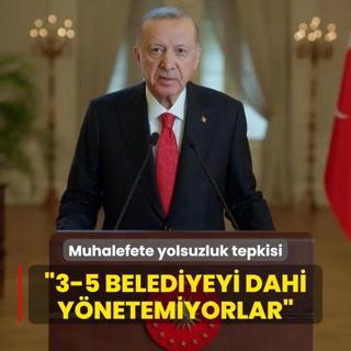Bakan Erdoan'dan muhalefete yolsuzluk tepkisi: 3-5 belediyeyi dahi skandalsz ynetemiyorlar