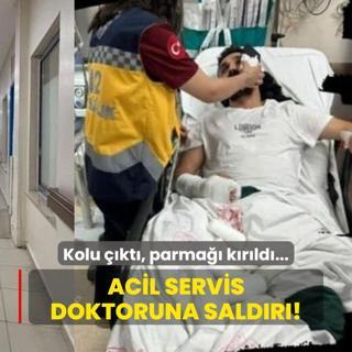 Acil servis doktoruna saldr! Kolu kt, parma krld