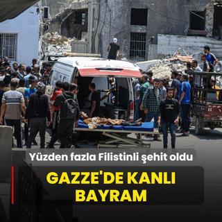 Gazze'de kanl bayram! Yzden fazla Filistinli ehit oldu