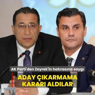 AK Parti'den Zeyrek'in hatrasna sayg... Aday karmama karar aldlar
