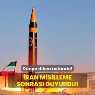 Dnya diken stnde! ran misilleme sonras duyurdu!