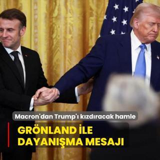 Macron'dan Trump' kzdracak hamle: Grnland'n toprak btnl iin mzakere edilemez