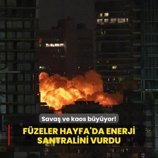 Orta Dou'da sava ve kaos byyor! ran fzeleri Hayfa'daki elektrik santralini vurdu!