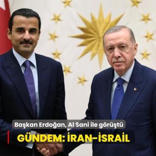 Bakan Erdoan, Katar Emiri eyh Al Sani ile grt... Gndem: ran-srail