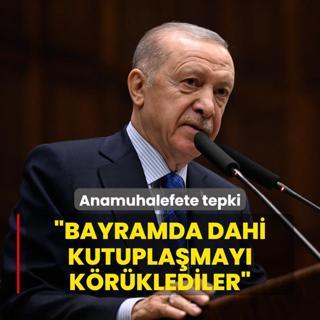 Bakan Erdoan'dan anamuhalefete tepki: Bayramda dahi kutuplamay krklediler